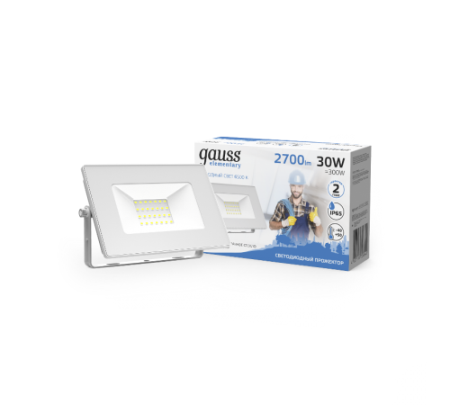 Прожектор светодиодный LED 30W 2100lm IP65 6500К белый  613120330  Gauss