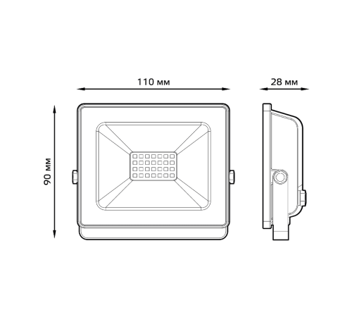Прожектор светодиодный LED 30W 2100lm IP65 6500К белый  613120330  Gauss