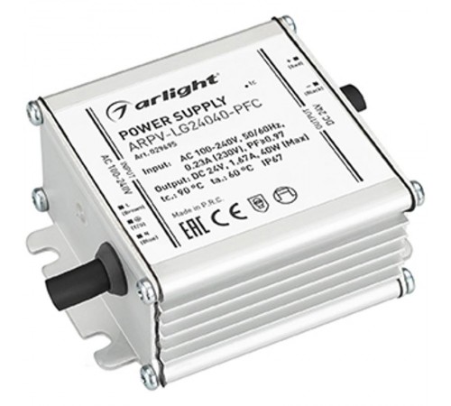 Блок питания ARPV-LG24040-PFC (24V, 1.67A, 40W)  029695  Arlight