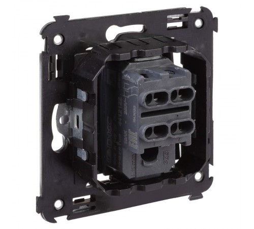 Инвертор (промежуточный переключатель) одноклавишный в стену, "Avanti", "Черный матовый"  4412123  DKC