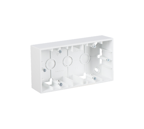 Simon 15 Белый Монтажная коробка для накладного монтажа, 2 поста  1590752-030  Simon
