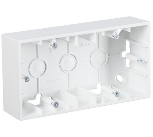 Simon 15 Белый Монтажная коробка для накладного монтажа, 2 поста  1590752-030  Simon
