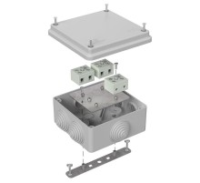 Коробка огнестойкая для о/п 40-0300-FR6.0-6 Е15-Е120 RAL7035 100х100х50 (14 шт/кор) серая  40-0300-7035-FR6.0-6  Промрукав