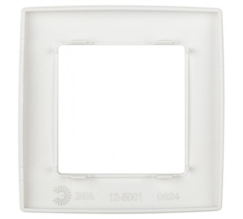 Рамка для розеток и выключателей ЭРА Серия 12 12-5001-01М на 1 пост, белый матовый   Б0065734  ЭРА