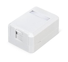 WR-MB-1 Корпус настенной розетки для установки 1-ой вставки типа Keystone Jack, цвет белый  505219  WRLine