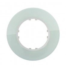 Рамка 1-постовая круглая из натурального светлого стекла Vintage  889111-1  Ecoplast