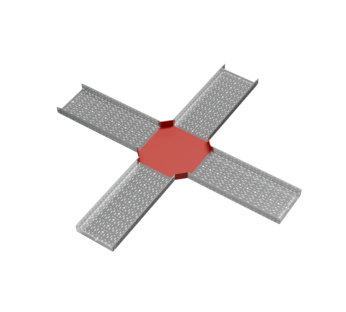 Х-разветвитель 100х500 мм "ПЛЮС" INOX304  XDplus100-500 INOX304  КМ - профиль