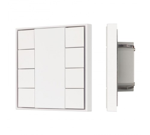 INTELLIGENT ARLIGHT Кнопочная панель KNX-301-22-8-SH-IN White (BUS, Frame) (IARL, IP20 Пластик, 3 года)  037723  Arlight
