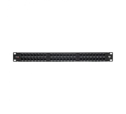 Патч-панель высокой плотности TERACOM PRO 19'' Cat.5E 1U неэкранированная UTP 48 портов RJ-45 Dual IDC с органайзером  TRP-PPNL-5EUTP-C1U48  EKF