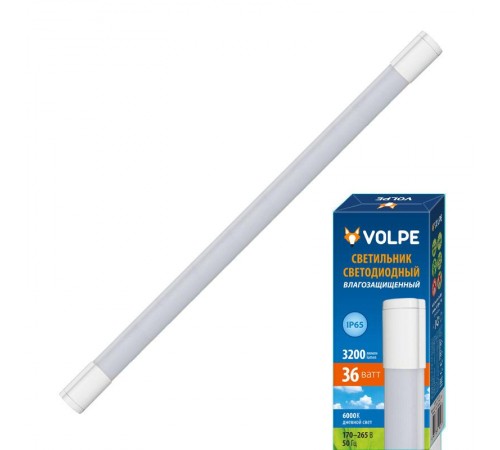 Светильник светодиодный промышленный линейный 36вт 4000K 1200мм IP65 белый ULT-Q218 36W/NW IP65 WHITE  UL-00003550  Volpe