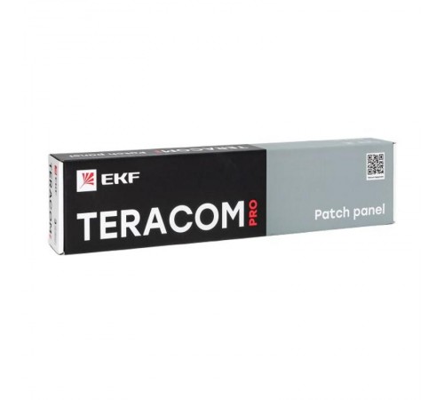Патч-панель высокой плотности TERACOM PRO 19'' Cat.5E 1U неэкранированная UTP 48 портов RJ-45 Dual IDC с органайзером  TRP-PPNL-5EUTP-C1U48  EKF