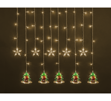 Гирлянда  95 027 NGF-D037-04 (бахрома звезды и елки WW 3*0.6м IP20)  95027  Navigator