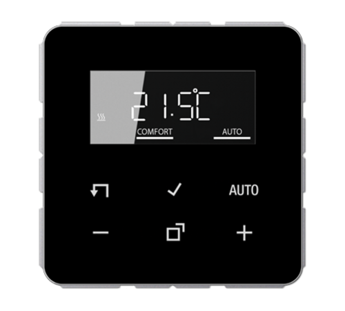 Комнатный контроллер с дисплеем "стандарт"(механизм+накладка); черный; CD500  TRDCD1790SW  Jung