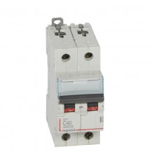 Выключатель автоматический двухполюсный DX3 6000 40А C 10кА  407804  Legrand