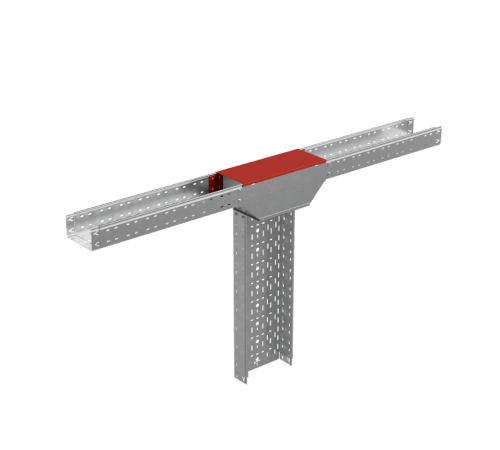 Крышка на верт. Т-ответвитель переходник 500-600 мм с разворотом трассы на 90 гр. "ПЛЮС" (нижняя часть больше исходной)  KTDPVplus90-500-600   КМ-пр