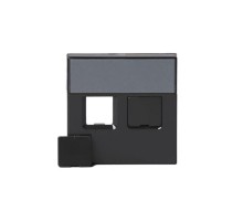 Накладка для 2хRJ45, Impressivo, антрацит  1819-81   2TKA000605G1  ABB