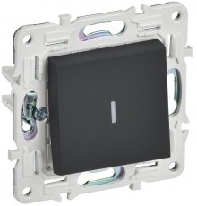 SKANDY Выключатель 1-клавишный с индикацией 10А SK-V07G графит  SK-V10-1-10-K53  IEK