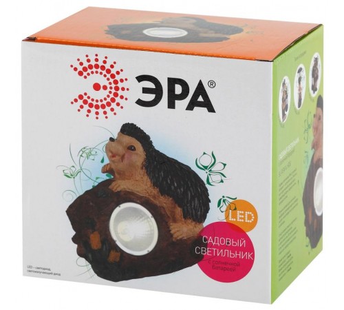 Cветильник садовый декоративный SL-RSN14-HDG на солнечной батарее, полистоун, цветной, 14 см (12/288)  Б0007517  ЭРА