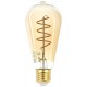 Лампа светодиодная F-LED ST64-7W-824-E27 spiral gold (филамент, спир зол, 7Вт, тепл, E27) (20/960)  Б0047665  ЭРА