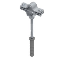 Держатель молниеприемного стержня Д-16 мм с дюбелем L-160, нерж. AISI 304, 195003  МД-003-Н304   Ostec