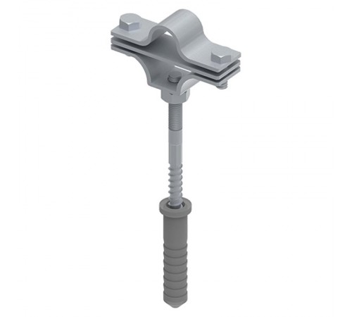 Держатель молниеприемного стержня Д-16 мм с дюбелем L-160, нерж. AISI 304, 195003  МД-003-Н304   Ostec