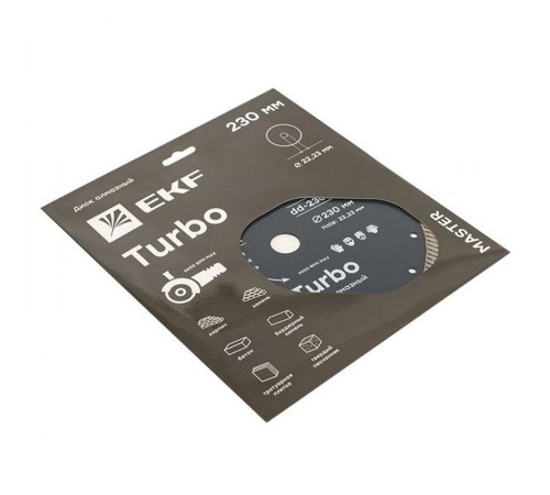 Диск алмазный Turbo (230х22.23 мм) Master  dd-230t  EKF
