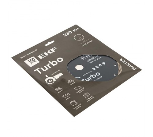 Диск алмазный Turbo (230х22.23 мм) Master  dd-230t  EKF