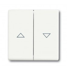 Клавиша для механизма выкл. жалюзи 2000/4 U и 2020/4 US, с маркировкой, серия solo/future, цвет белый бархат  1751-0-3022   2CKA001751A3022  ABB