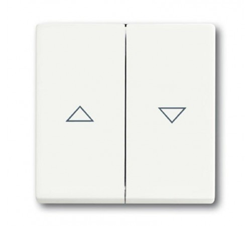 Клавиша для механизма выкл. жалюзи 2000/4 U и 2020/4 US, с маркировкой, серия solo/future, цвет белый бархат  1751-0-3022   2CKA001751A3022  ABB