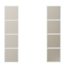 комплект накладок 4гр сталь  ES2504TSA  Jung