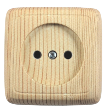 Розетка открытой установки, одноместная, цвет сосна  РА16-101-02  HEGEL