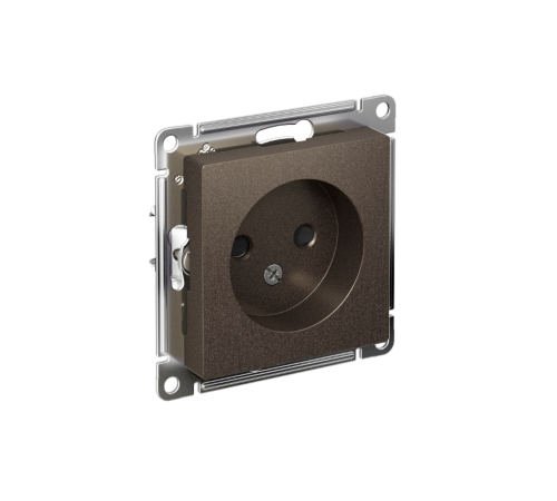 AtlasDesign Мокко Розетка без заземления со шторками, 16А, механизм  ATN000649  SE
