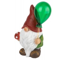 Светильник садовый ERASF22-08 из полистоуна Гном Мухомор с шариком 30 см  Б0053360  ЭРА