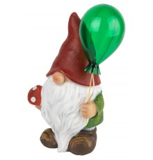 Светильник садовый ERASF22-08 из полистоуна Гном Мухомор с шариком 30 см  Б0053360  ЭРА