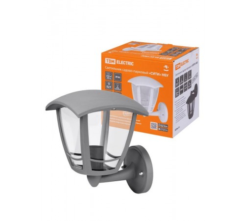 Светильник садово-парковый "СИТИ" НБУ 07-60-001 У1 4-х гранник настенный вверх серый  SQ0330-1320  TDM