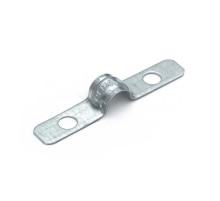 Скоба металлическая двухлапковая усиленная противопожарная СМДУ d8-9 мм отв. d 6,5 мм (100 шт/уп) Промрукав  PR13.02432  Промрукав