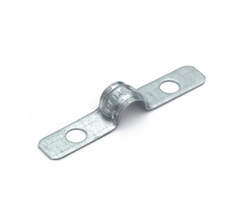 Скоба металлическая двухлапковая усиленная противопожарная СМДУ d8-9 мм отв. d 6,5 мм (100 шт/уп) Промрукав  PR13.02432  Промрукав