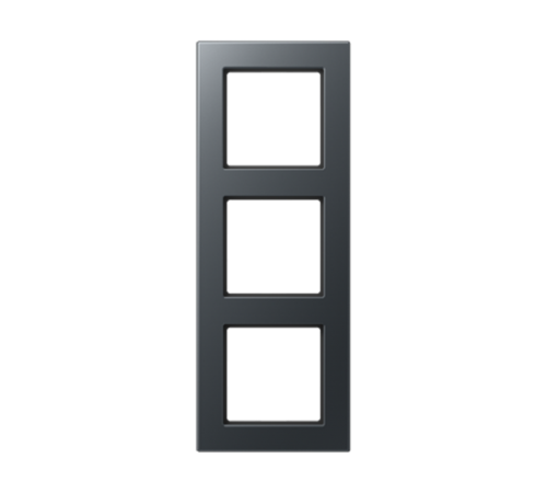 Рамка для вертикальной и горизонтальной установки, 3 поста; термопласт; матовый антрацит; A550  A5583BFANM  Jung