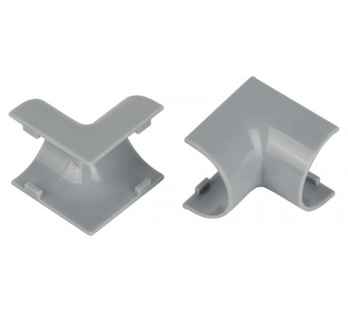 Внутренний угол  IC-KK-20-12-F для полукруглого кабель-канала серый 20х12мм 2шт/комплект  Б0064973  ЭРА