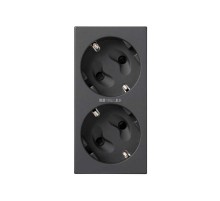 Simon CIMA 500 Накладка на 50002432-039, 50002472-039 с визором для LED индикатора, 50х100мм, 500CIMA, графит  50011841-038  Simon