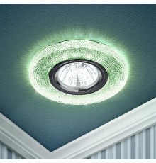 Светильник точечный встраиваемый DK LD1 MR16 3Вт GU5.3 зеленый с подсветкой  Б0018777  ЭРА
