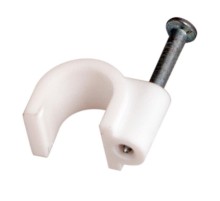 Крепеж кабеля круглый 8 мм, белый (упак. 50 шт)  07-4008  REXANT