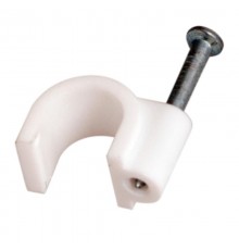 Крепеж кабеля круглый 8 мм, белый (упак. 50 шт)  07-4008  REXANT