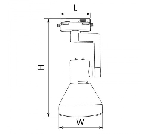 Светильник трековый под лампу E27, белый AL193  41597  Feron