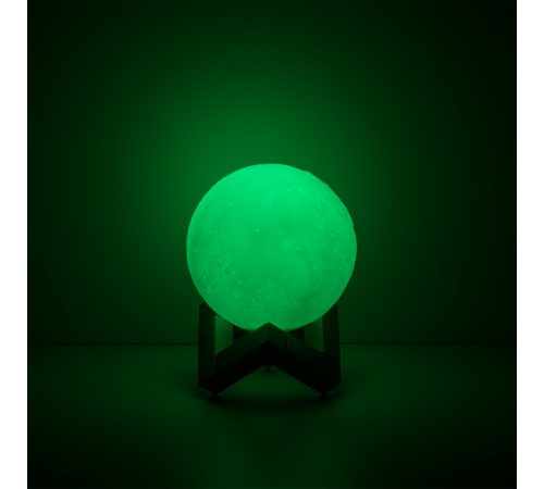 Светильник настольный NN002 3D Луна 1W RGB 5V Li-ion 450mA D10см белый c пультом LED 1/6/24  NN002  Gauss