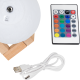 Светильник настольный NN002 3D Луна 1W RGB 5V Li-ion 450mA D10см белый c пультом LED 1/6/24  NN002  Gauss