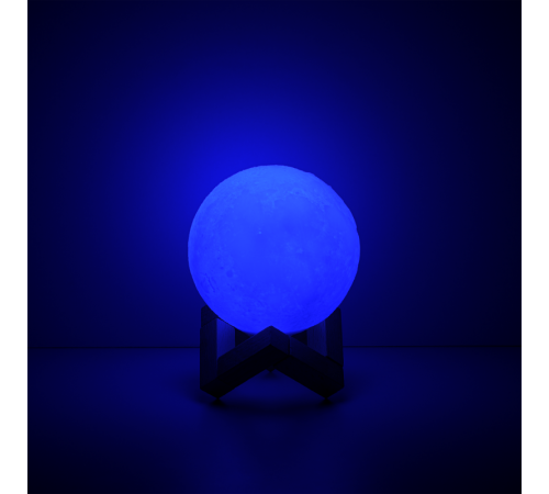 Светильник настольный NN002 3D Луна 1W RGB 5V Li-ion 450mA D10см белый c пультом LED 1/6/24  NN002  Gauss