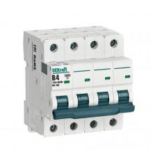 Выключатель автоматический 4P 4A х-ка B ВА-105 10кА  13138DEK  DEKraft