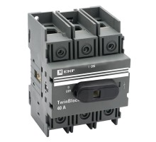 Рубильник   40A 3P c рукояткой управления для прямой установки TwinBlock EKF  tb-40-3p-f  EKF