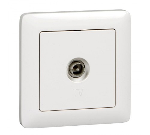 Хит Белый С/У Розетка телевизионная оконечная  RAT-1S3-B  SE